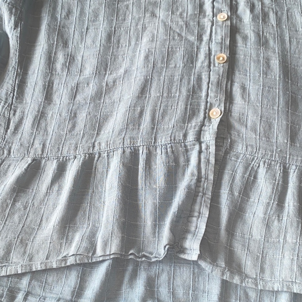J. Jill Light Blue Button-Down Shirt H - Picture 2 of 4
